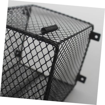 Happyyami Pet Scald Lamp Square Shape Heating Guard for Reptiles Poultry Care Lampshade Easy Installation Daytime Light for Basking Black
