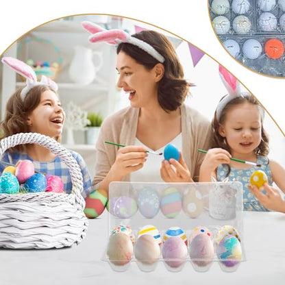 80 Pack Bulk Egg Cartons, Clear Plastic Chicken Egg Holders, Egg Tray Carton Holder for Home & Kitchen, Farm & Market Use, An Eco-Friendly Egg Storage Solution, 10 Grids(Medium Size) - size: 80 Pack Egg Cartons 10 Grids