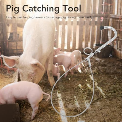304 Stainless Steel Pig Catcher, Labor Saving Pig Control Tool, Anti Shedding Hog Holder for Safe Farm Handling and Efficient Livestock Management