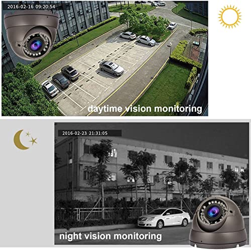 2MP Analog CCTV Camera 4-in-1 (TVI/AHD/CVI/960H/CVBS) Security Camera Grey | 2.8-12mm Varifocal Lens Analog Video Surveillance, Wide Angle Viewing Day & Night Indoor Outdoor Waterproof - color: Black