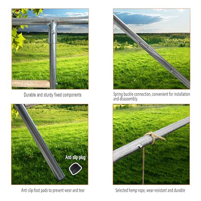Chicken Perch for Coop, Chicken Swings for Coops, Easy to Installation&Clean, Poultry Coop Roosting Perch, Large Metal Perch (53.9' L X 41.3' W X 44.9' H)