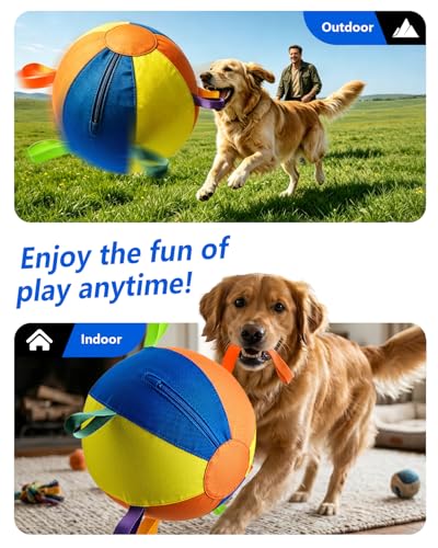 Herding Ball for Dogs Indestructible Giant Egg Large Horse Toys Durable Outside Play Big Calming Jumbo the Mellow Dog Soccer with Straps Yard Linflatable Balls Tetherball Water Yard (Large) - size: Large