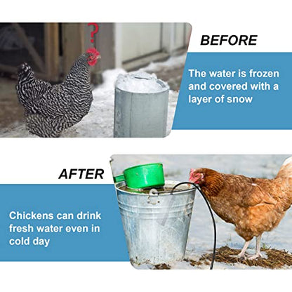 250W Chicken Water Heater – Submersible Aluminum De-Icer with Automatic Thermostat, Prevents Freezing