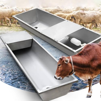 Heavy-Duty Stainless Steel Livestock Feeder Trough - Large Capacity for Cattle, Sheep, Horses, Alpacas & Goats - Durable Farm Equipment, 60x160cm Efficiency