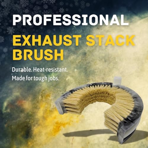 Teravan Curved Wash Brush for Exhaust Stack Pipes with Natural Tampico Fiber, Truck Cleaning Brush, Ideal Scrub Brush for Truck Exhaust Stack Pipes ((8"-10" Diameter) - size: 8"-10"