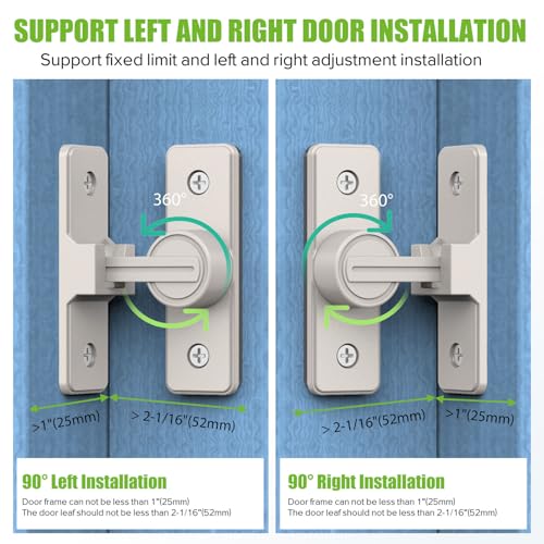 Barn Door Lock Hardware, Heavy Duty 90 Degree Flip Latch Privacy Lock, Zinc Alloy Sliding Barn Door Latch for Bathroom, Bedroom, Closet, Garage, Shed and Gate (Nickel-2PCS) - color: Nickel-2PCS