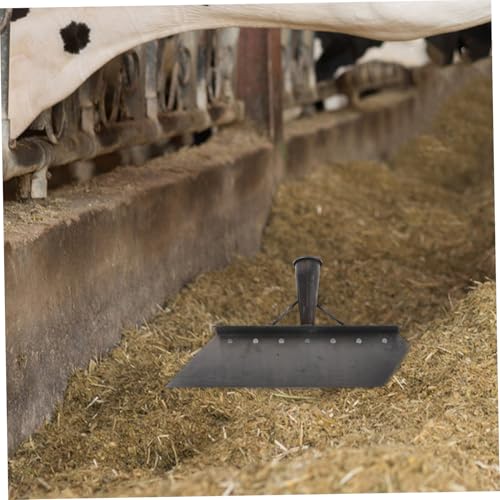 Toyvian Heavy Duty Manganese Steel Cleaning Scraper Shovel for Livestock Farm, 38cm Flat Dung Scraper Tool for Pig and Chicken Coop Manure Removal