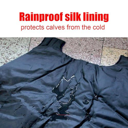 Calf Winter Jacket, with Warming Insulated Design, Black, Wearable Cattle Coat Blanket, Livestock Winter Warming Coat, Adjustable Straps, for Calves, Goats, Sheep, Horses and Cows