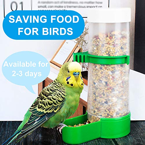 Bird Feeder, Bird Water Dispenser for Cage, 2PCS Automatic Bird Water Feeder with 1PCS Food Feeder for Cage Pet Parrot Budgie Lovebirds Cockatiel Automatic Bird Feeder (2pcs 60ml + 1pcs 150ml) - size: 2pcs 60ml + 1pcs 150ml