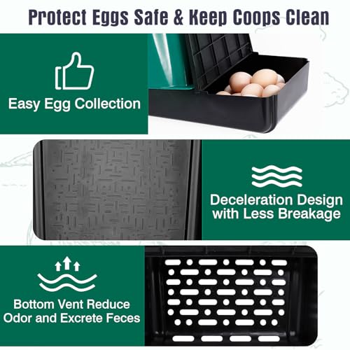 Nesting Boxes, 6 Packs Chicken Nesting Boxes with Nesting Pads, Roll Out Nesting Boxes for Chickens, Chicken Laying Boxes Chicken Coop Accessories