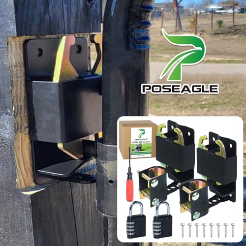 2 Pack 5 inch Black S16100700 Two Way Lockable Gate Latch with 4-Digit Combination Lock and Screwdriver for Metal Gates with 1-1/4" to 1-1/2" Diameter Tubes - color: A02 2xLockable Gate Latch for 1-1/4 to 1-1/2 Tubes