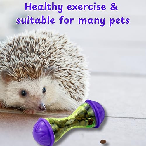Ferret Treat Ball Interactive Toy Balls for Small Animal, Enrichment Toys Ferrets Dry Food Ball for Ferrets Guinea Pig Rat Chinchilla Hedgehog Bunny, Pet Ferret Accessories (L, Bone) - size: L
