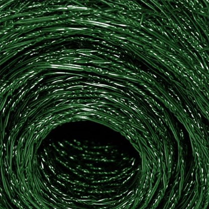 Garden Poultry Green Chicken Wire PVC Coated Hexagonal Wire Mesh Roll Animal Fence 3m x 400mm Garden Netting Fencing for Pet Rabbit Chicken with Gloves & 50Pcs Cable Ties