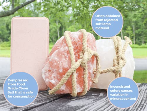Salt Block for Deer & Horses – Compressed Mineral Salt Lick for Livestock, Cattle & Goats – Himalayan Secrets Pink Rock Salt Block (4.4LB/2KG, Block) - size: 4.4 Pound (Pack of 1)
