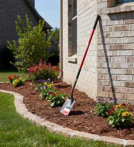 Radius Premium Heavy Duty Steel Square Point Shovel, 58" Handle - style: Long-Handle, Square Point