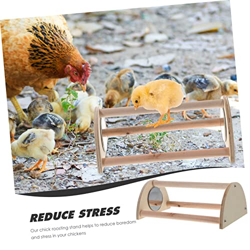 ORFOFE Chick Roost and Perch Stand for Hens Adjustable Wooden Chicken Brooder Stand Free Standing Roosting Bar Easy Assembly for Training Chicks