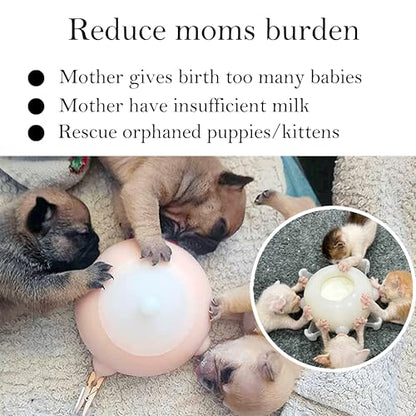 Doggiema Puppy Milk Feeder Nursing Station feeders for Multiple Puppies Milk replacer Dongdong pet (S Size Kitten/Mini Puppy) - size: S Size(Kitten/Mini Puppy)