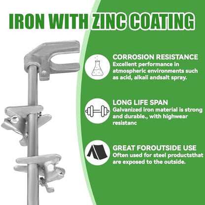36" Chain Link Drop Rod for Double Gate, Pull Style Chain Link Fence Gate Latch for 1-3/8" Frame, Heavy Duty Floor-to-Ceiling Latch Style Metal Gate (36 inch, Pack, 1)