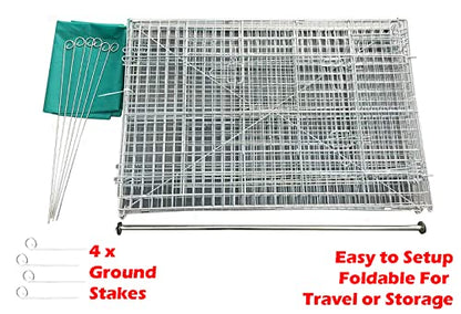 87”x41” X-Large Stainless Galvanized Steel Chicken Coop Chicken Run Cage Pens Crate Rabbit Cage Enclosure Pet Playpen Exercise Pen Waterproof Anti-Ultraviolet Cover for Outdoor Backyard Farm - style: 87” x 41”