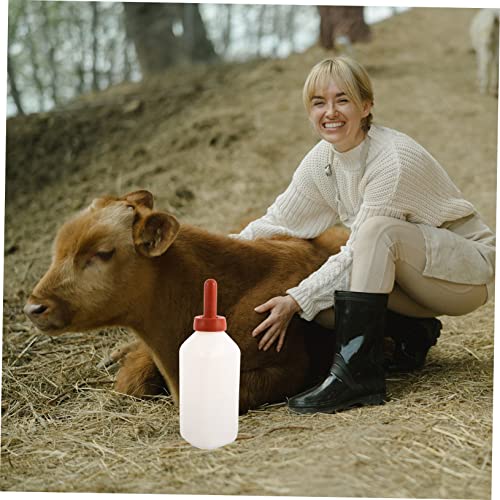 Calf Milk Feeding Bottle for Livestock 2L Thick Vertical Nursing Bottle Sturdy for Newborn Calves and Livestock Feeding