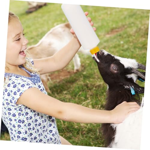 2sets Small Livestock Feeding Supplies Goat Sheep Calf Puppy Milk Bottles Easy Cleaning Maintenance