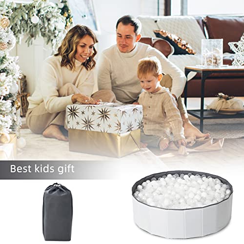 Ball Pit for Toddlers Babies Dogs Cats Iinfant Children, Foldable Ball Pits Play Tent, Crawl Playpen Ball Pool with Storage Bag, Surprise for Boys Girls Festival (Balls Not Included), White - color: White