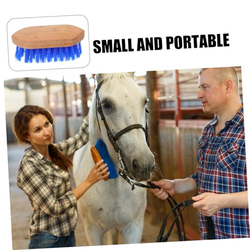 Kichvoe Horse Grooming Brush Stiff Bristle Wood Body Comb for Horse Hair Cleaning and Massage Multi Functional Equine Grooming Tool for Maintenance