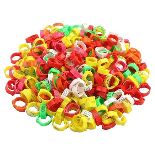50Pcs~25pcs Adjustable Chicken Foot Ring 6 Colors Numbered Identification Leg Rings Clip for Poultry Chickens Ducks Geese Parrot for Easy Flock Management(Mixed Color,25pcs) - color: Mixed Color, size: 25pcs