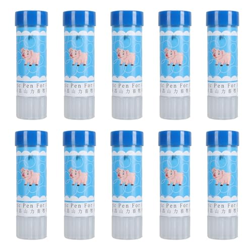 10pcs Livestock Marker Crayon, Pig Marking Crayon Set, Long Lasting Animal Marker Crayon with Lipstick Style Rotation for Pigs Sheep Cattle, Safe Water Soluble Wax (Blue) - color: Blue
