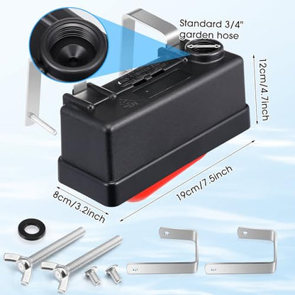 Threlaco 2 Pack Water Tank Float Valve Automatic Water Level Control Float Valve for Pond Farm Livestock Cattle Goat Horse Pool Aquariums Hydroponics and Reservoir Autofill Livestock Waterer