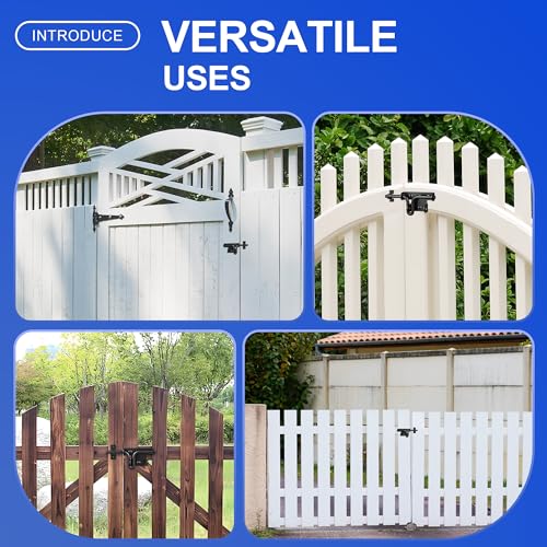 Heavy Duty Slide Bolt Gate Latch with Padlock Hole - Universal Security Lock for Wooden Fence, Metal Gate, Shed Door-3 - size: 3 Pack