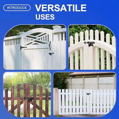 Heavy Duty Slide Bolt Gate Latch with Padlock Hole - Universal Security Lock for Wooden Fence, Metal Gate, Shed Door-3 - size: 3 Pack