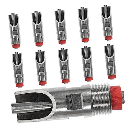YARNOW 10pcs Piglets Waterer Stainless Steel Pig Drinking Fountain Automatic Nipple Waterer Livestock Feeder Kit