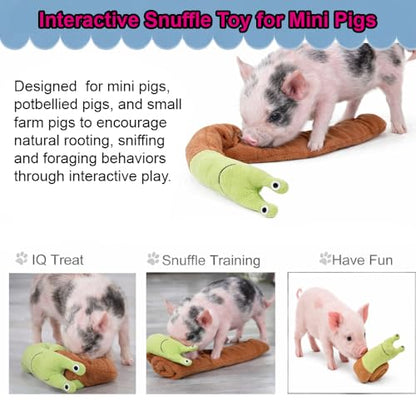 Mini Pigs Snuffle Toy for Interactive Foraging Rooting Enrichment Toy Play Slow Feeding Enrichment Toys for Cat Dogs Ferret (2)