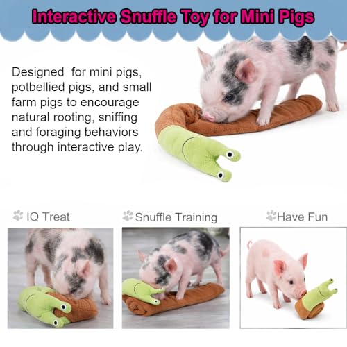 Mini Pigs Snuffle Toy for Interactive Foraging Rooting Enrichment Toy Play Slow Feeding Enrichment Toys for Cat Dogs Ferret (1)