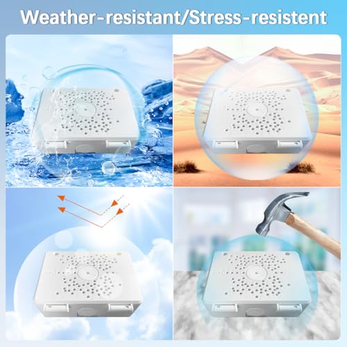 【Compatible with PTZ Cameras】 Security Camera Junction Box, Outdoor IP65 Waterproof CCTV Mounting Bracket, ABS Plastic Cable Concealment Box(8 Pack) - size: 8 Pack