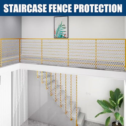 White Plastic Chicken Wire Mesh, 15.7 in x 20 ft, Garden Hex Netting | 500GSM ABS, 0.3" hex holes, scissors-cut, non-metal no sharp edges, garden poultry rabbit moss pole floral craft - color: 20ft White