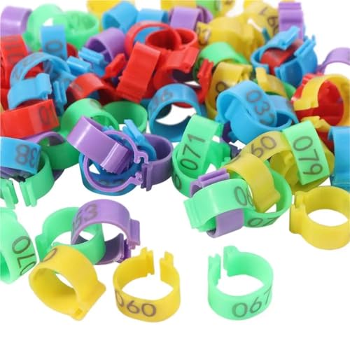 Chicken Leg Bands 400-Pcs Portable Ankle Bands for Poultry, Mixed Colors & Numbered for Identification(16mm) - color: 16mm