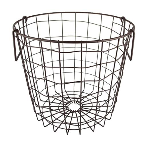 DII Metal Wire Mesh Stackable Utility Storage Bin, Small Round, 12x12x10", Bronze - color: Bronze, size: 12 x 12 x 10 inches