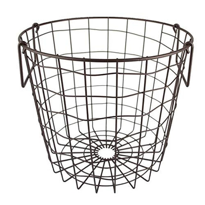 DII Metal Wire Mesh Stackable Utility Storage Bin, Small Round, 12x12x10", Bronze - color: Bronze, size: 12 x 12 x 10 inches