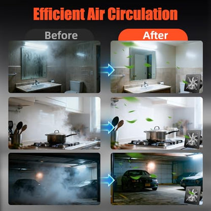 10 Inch Exhaust Fan with Speed Controller, 900CFM Wall Mount Exhaust Fan for Kitchen, Metal Ventilation Extractor Fan with Damper for Bathroom, Garage, Attic, Shop, Pet Room, Smoking Room, Basement - size: 10 Inch