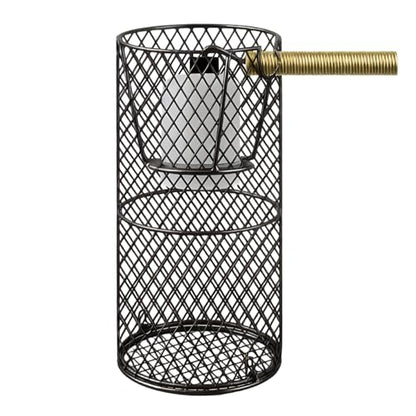 Black Iron Reptile Heat Lamp Guard, Anti-Scald Elevated Mesh Cage, 8.1 x 3.9 in / 20.5 x 10 cm with Long-Lasting Construction, Easy Installation, Superb Heat Dissipation for Birds and Reptiles