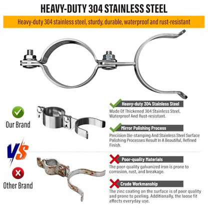 2-3/8" x 2-3/8" Chain Link Gate Latch Heavy Duty Stainless Steel Fence Gate Fork Latch Hardware with Padlock Hole 1pcs - color: 2-3/8"x2-3/8"