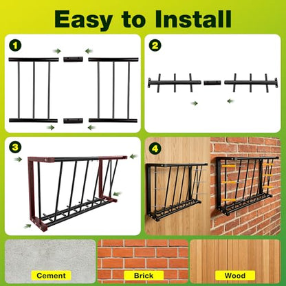 Loyala Hay Feeder, Heavy Duty Wall Mount Hay Rack with 16 Gallon Capacity, 26'' Long Livestock Hay Feeder for Sheep, Goats, Horses Indoor Outdoor Uses