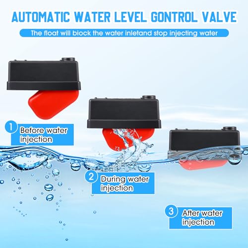 Threlaco 2 Pack Water Tank Float Valve Automatic Water Level Control Float Valve for Pond Farm Livestock Cattle Goat Horse Pool Aquariums Hydroponics and Reservoir Autofill Livestock Waterer