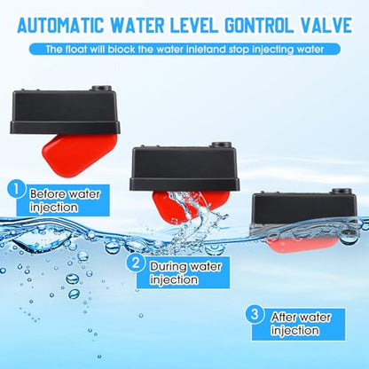 Threlaco 2 Pack Water Tank Float Valve Automatic Water Level Control Float Valve for Pond Farm Livestock Cattle Goat Horse Pool Aquariums Hydroponics and Reservoir Autofill Livestock Waterer