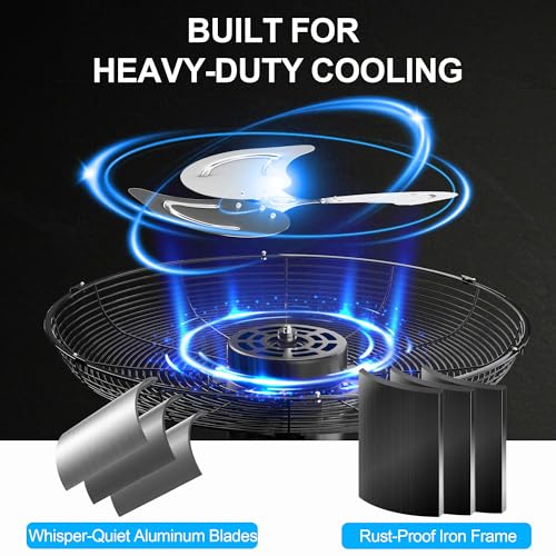 KEGIAN 22 Inch Wall Mount Fan, Industrial Wall Mounted Fan for Outdoor Use