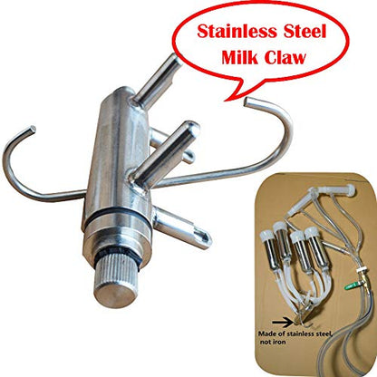 INTBUYING 304 Stainless Steel Milk Claw for Piston Milking Machine Milker Cow
