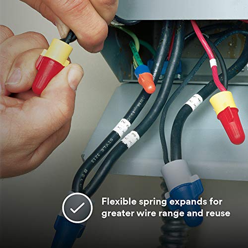 3M Performance Plus Wire Connectors O/B+, ELEC-O/B+-30, Orange/Blue Connectors, Wire Range: 2#22-3#12, Bag of 30 - size: Bag of 30