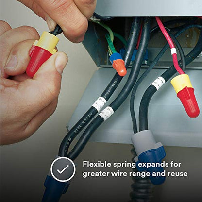 3M Performance Plus Wire Connectors O/B+, ELEC-O/B+-30, Orange/Blue Connectors, Wire Range: 2#22-3#12, Bag of 30 - size: Bag of 30